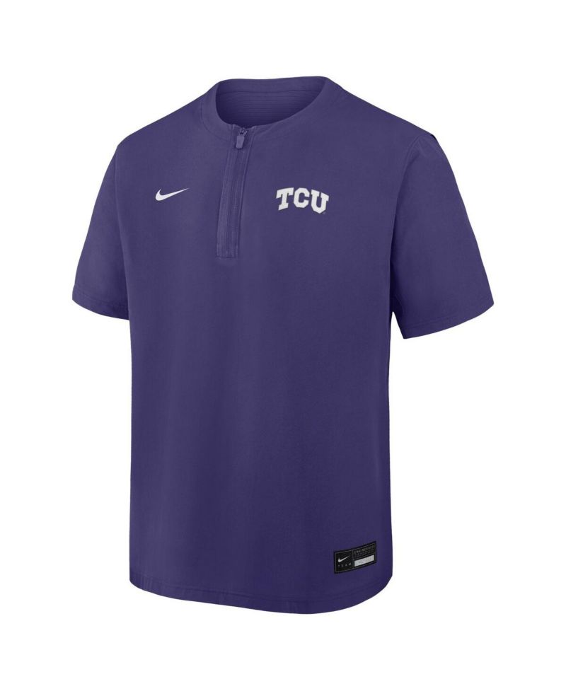 Men's Purple TCU Horned Frogs Dri-FIT Quarter-Zip Windshirt