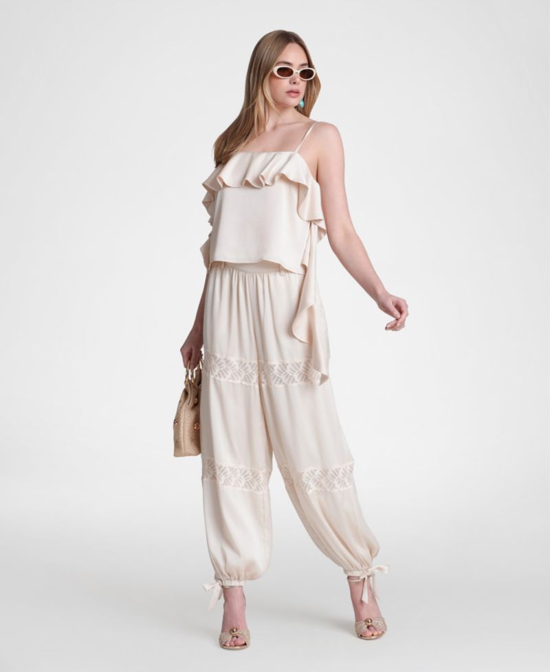 Women's Lace Combo Balloon Pants