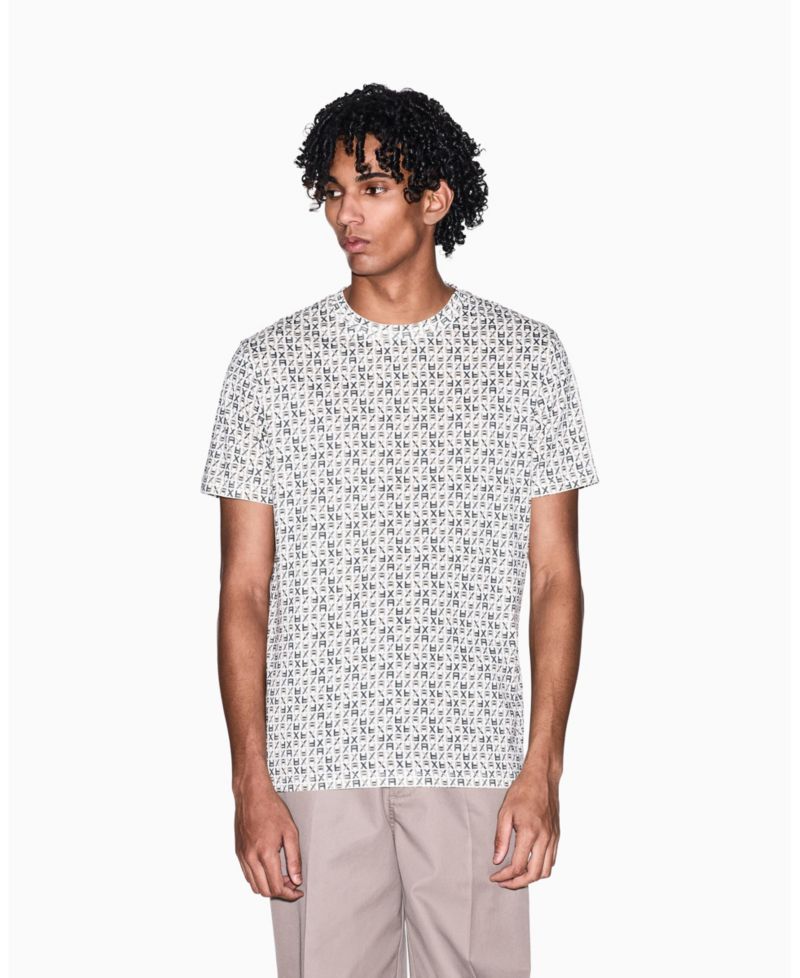 Men's Short Sleeve Jersey Allover logo Print T-Shirt