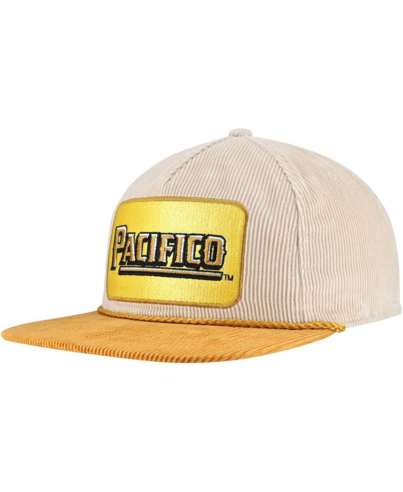 Men's Cream/Tan Pacifico Corduroy Rope Golf Snapback Hat