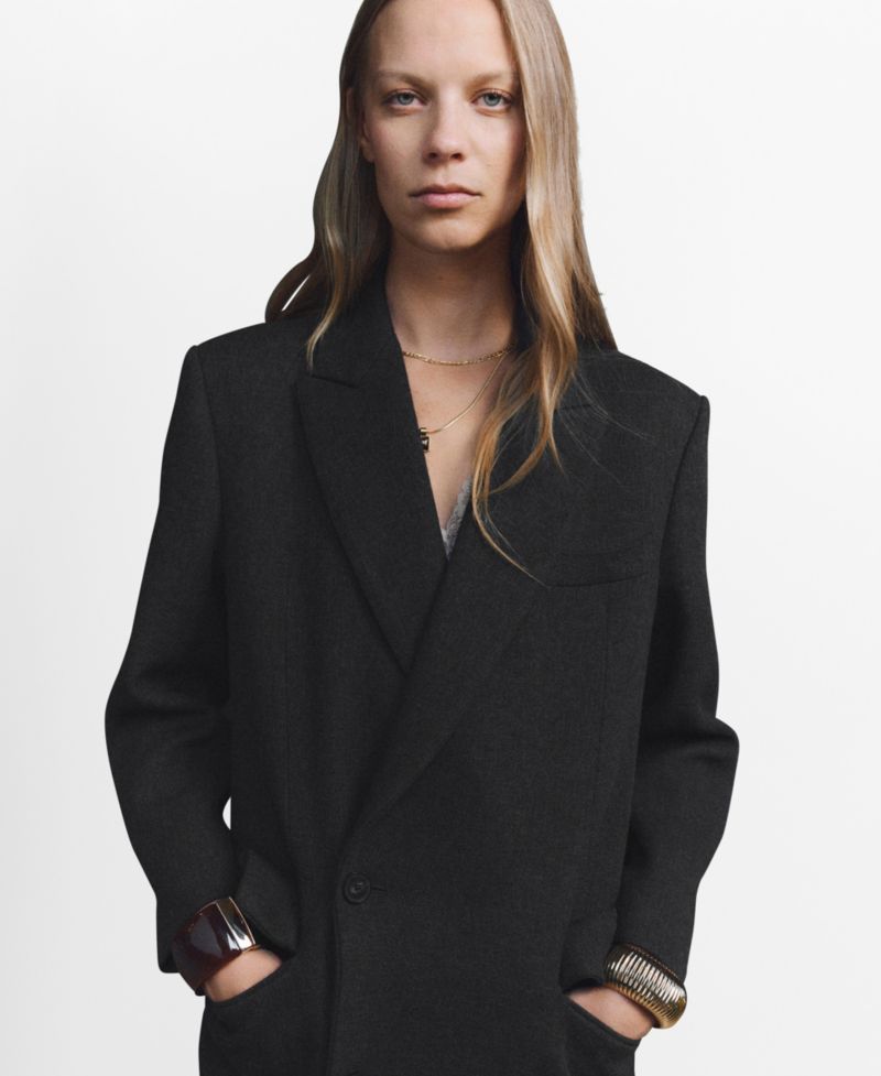 Women's Long Double-Breasted Coat