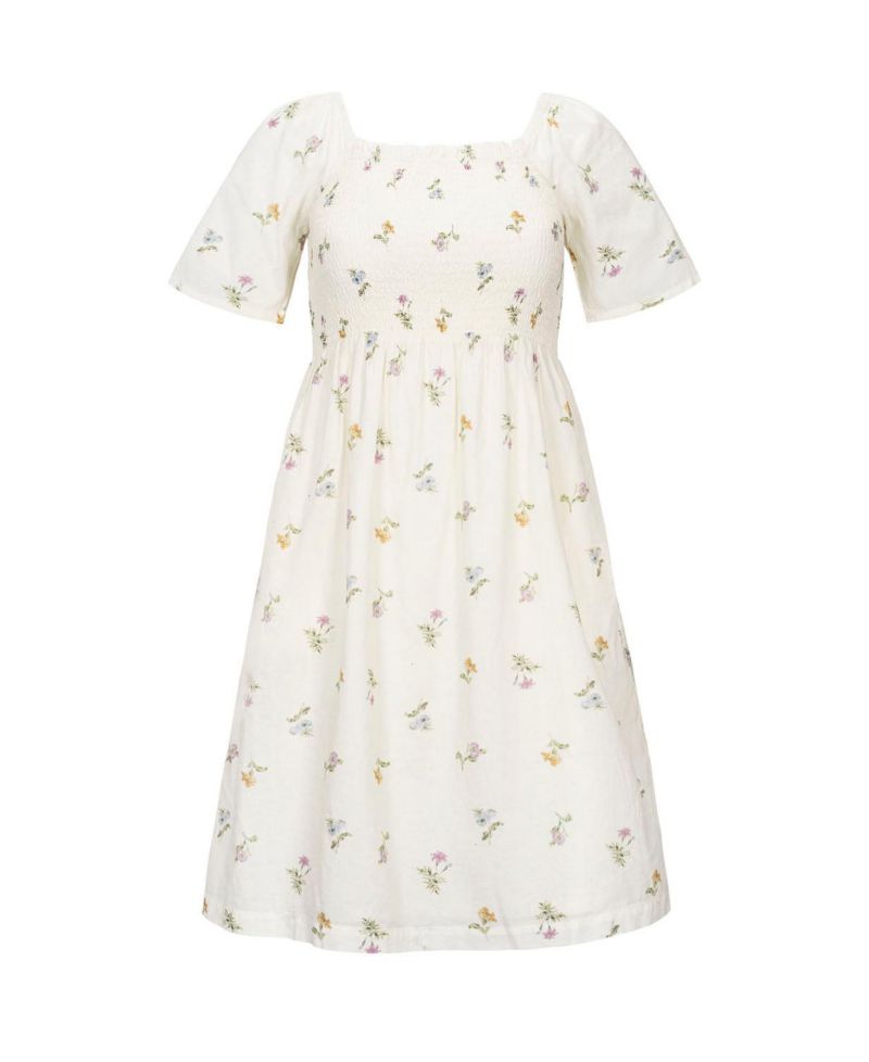 Women's Hope and Henry Organic Bell Sleeve Smocked Dress