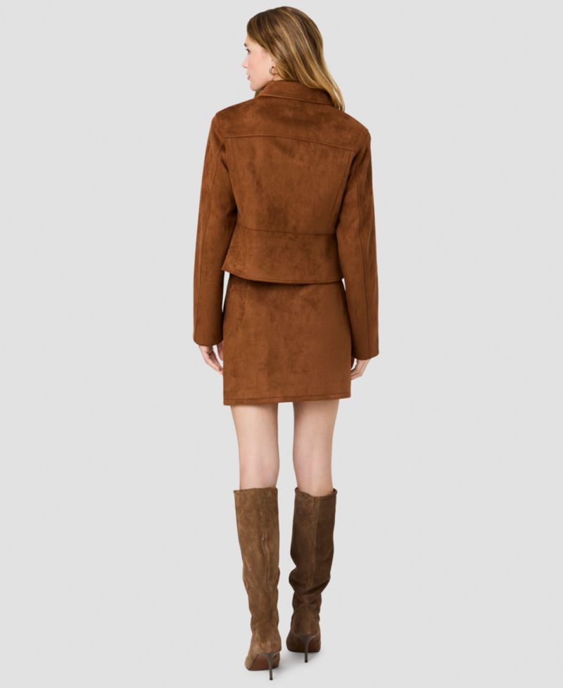 Women's Collared Button-Front Tailored Jacket