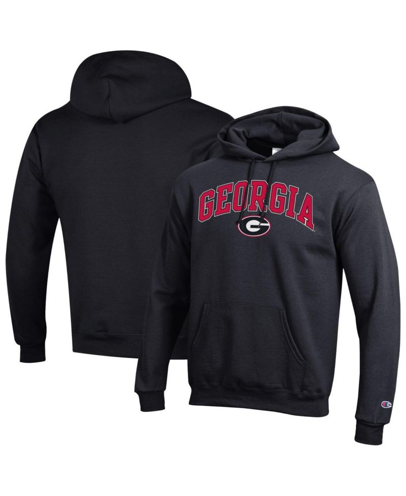 Men's Red Georgia Bulldogs Arch Over Logo Pullover Hoodie