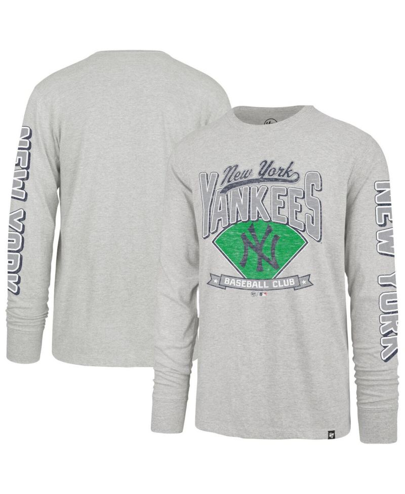 Men's Gray New York Yankees Fair Ball Franklin Long Sleeve T-Shirt