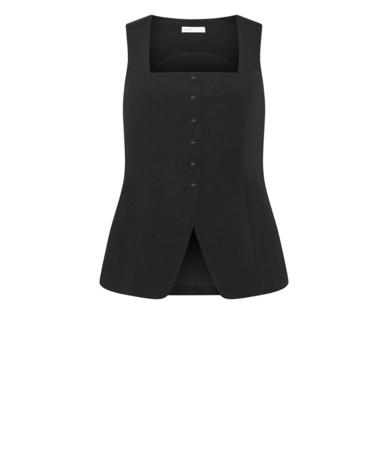 Plus Size Jaz Square-Neckline Sleeveless Vest
