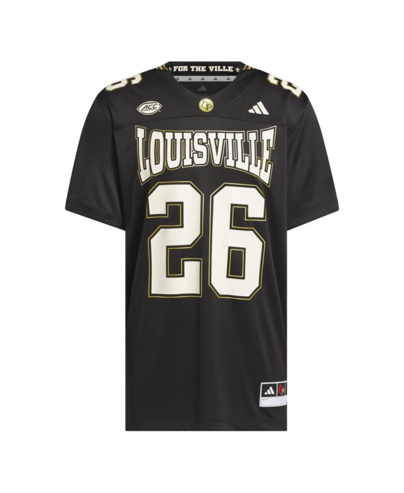 Men's #26 Black Louisville Cardinals For the Ville Premier Strategy Jersey