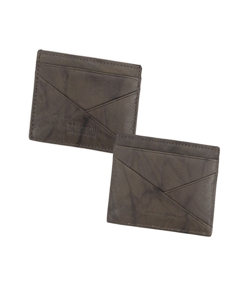 Men's RFID Leather Slimfold Wallet with Removable Magnetic Card Case