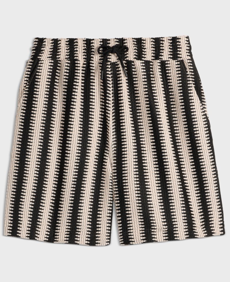 Mode of One Men's Relaxed-Fit Crochet Knit Shorts