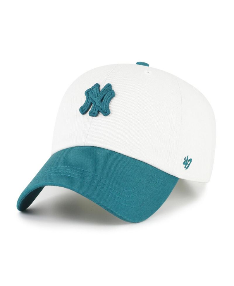 Men's White/Teal New York Yankees Contemporary Tonal Clean Up Adjustable Hat