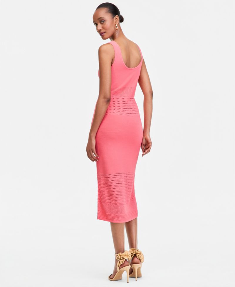 Women's Sleeveless Open-Weave Sweater Dress