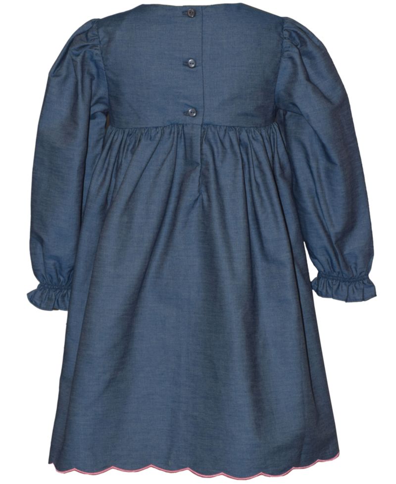 Baby Girls' Long-Sleeve Embroidered Float Dress