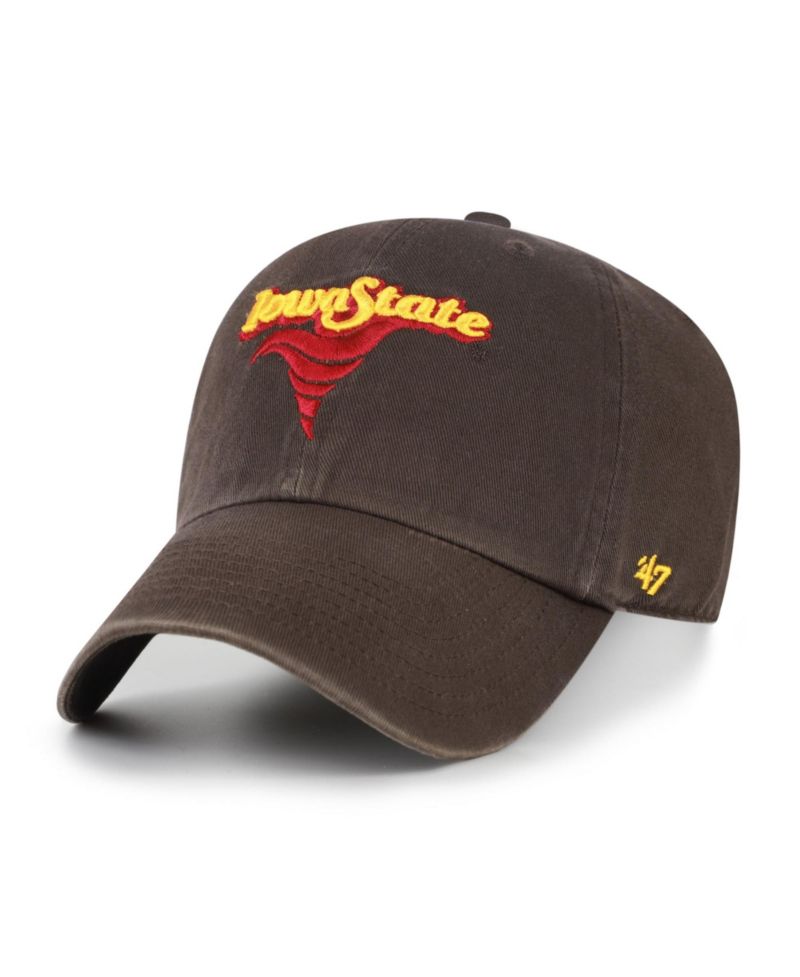 Men's '47 Brown Iowa State Cyclones Vault Clean Up Adjustable Hat