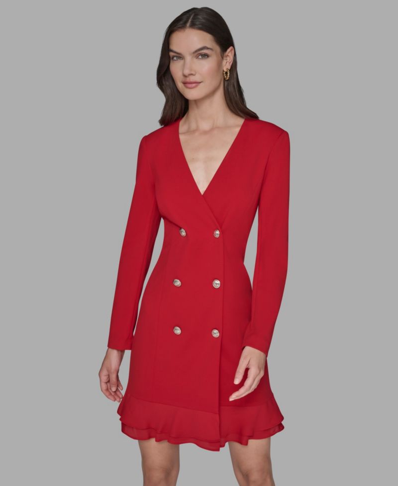 Women's Double-Breasted Jacket Dress