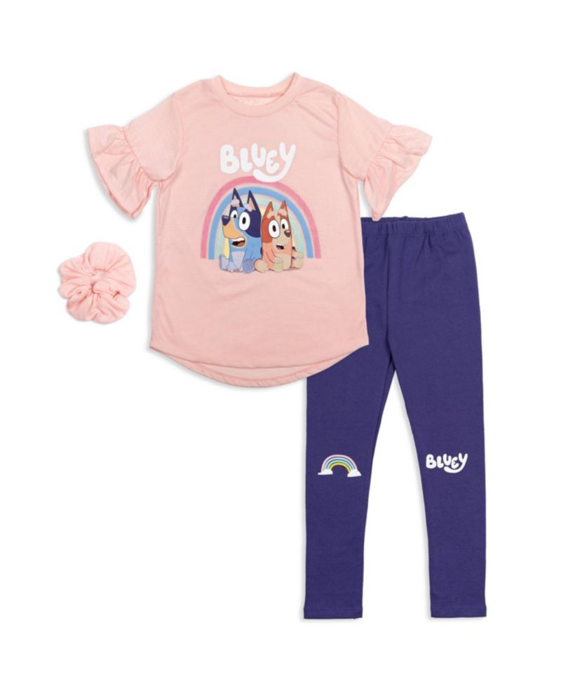 Bingo Girls T-Shirt Leggings and Scrunchie 3 Piece Outfit Set Toddler |Child