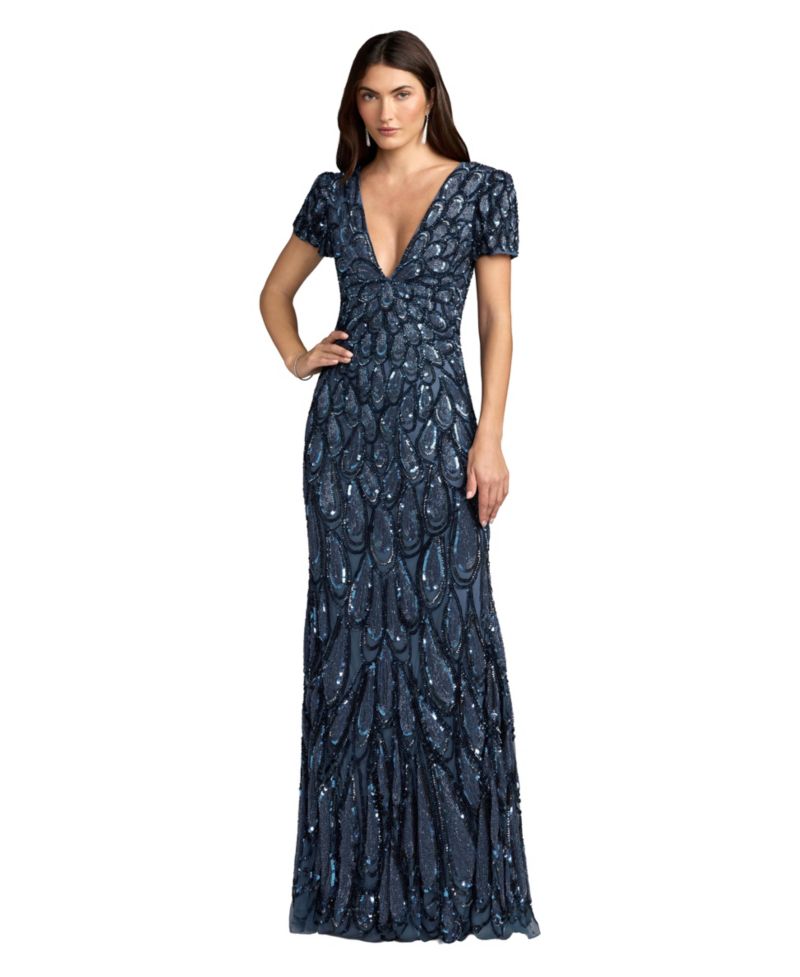 Women's Sequin V-Neck Gown