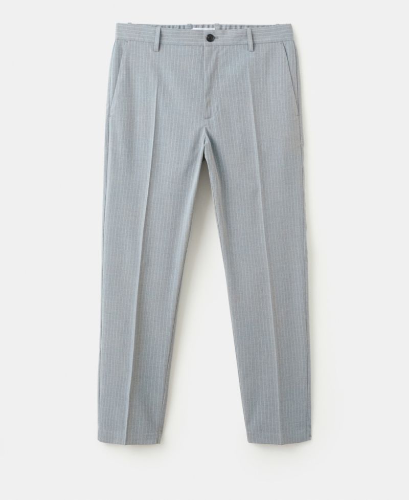 Men's Striped Slim-Fit Pants
