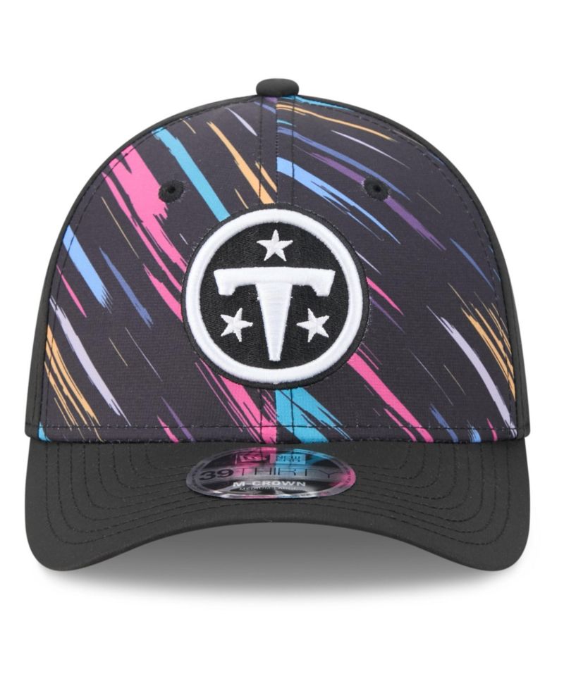 Men's Black Tennessee Titans 2026 NFL Cruical Catch 39THIRTY M-Crown Stretch Hat