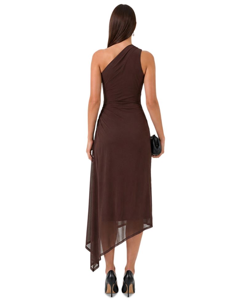 Women's Lace One-Shoulder Midi Dress