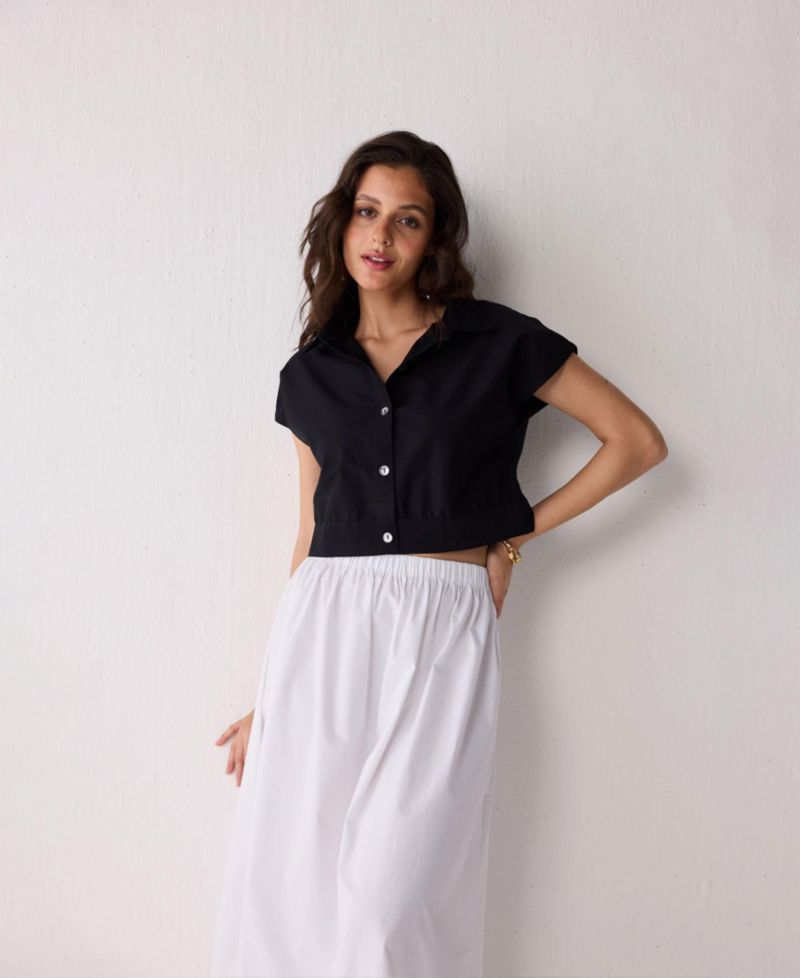 Women's Oversized Crop Shirt
