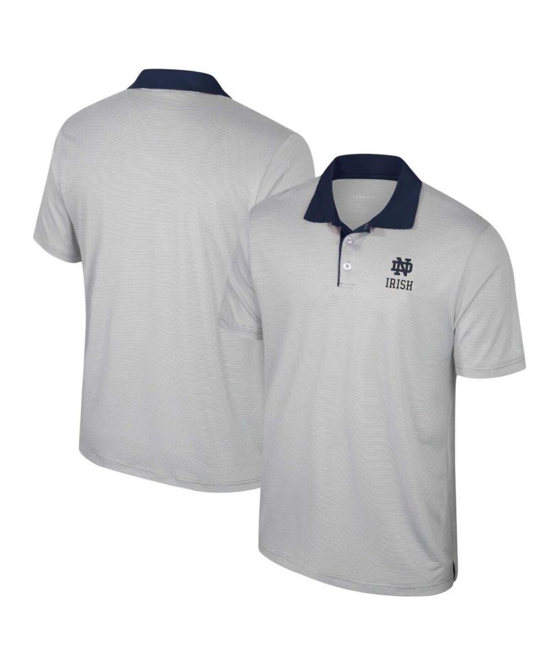 Men's Gray Texas Longhorns Big & Tall Tuck Striped Polo