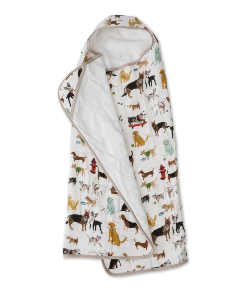 Baby Boys Animal Print Muslin and Terry Hooded Towel
