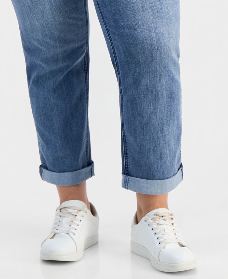 Plus Size Girlfriend AbSolution Straight-Leg Jeans