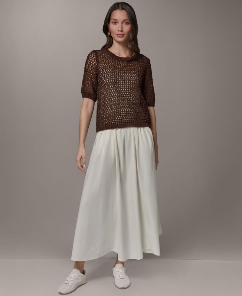 Women's Crewneck Short-Sleeve Sweater