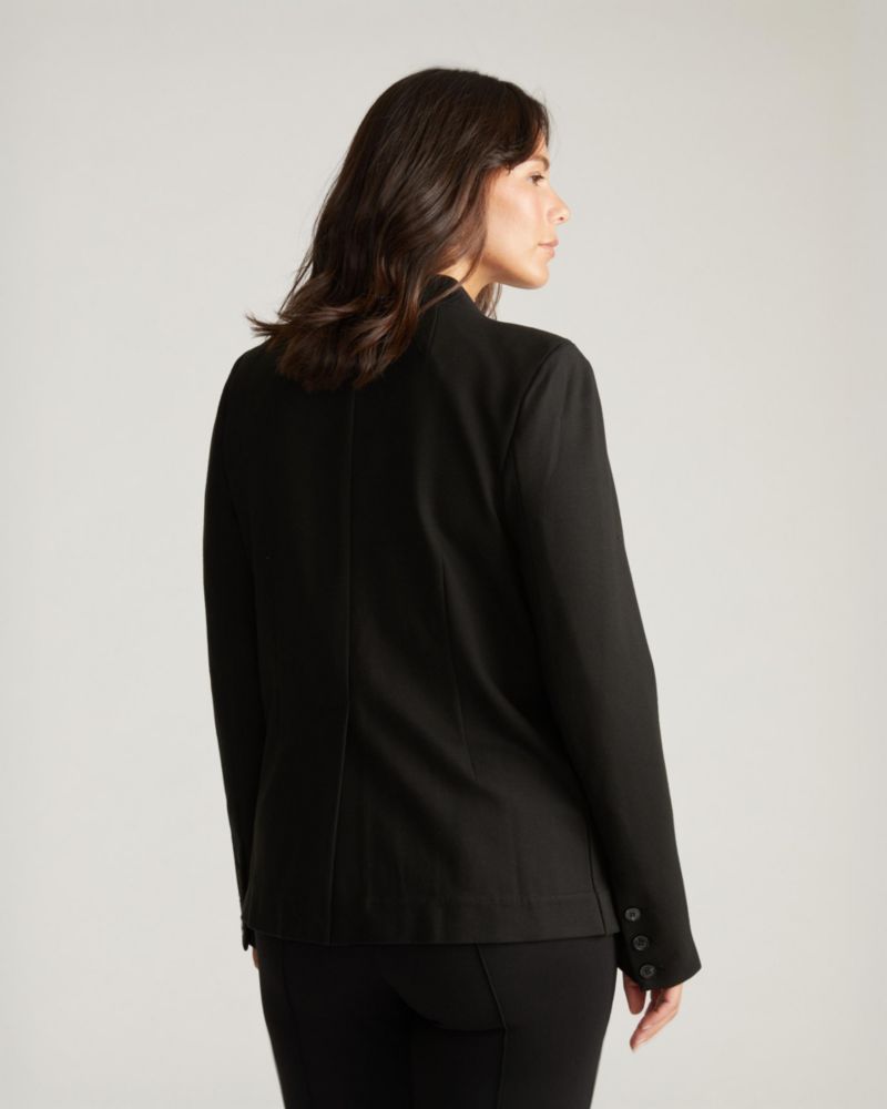 Plus Size Lennox Collarless Ponte Blazer