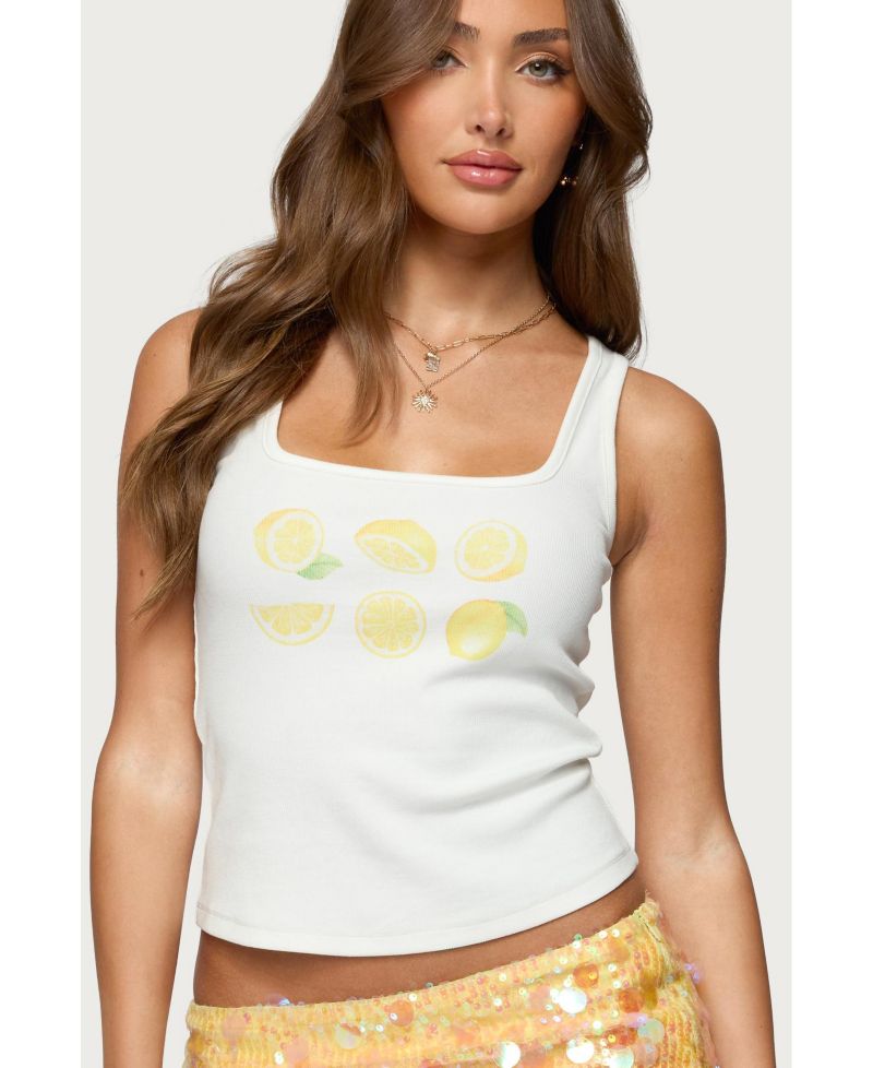 Women's Lemon Drop Ribbed Tank Top