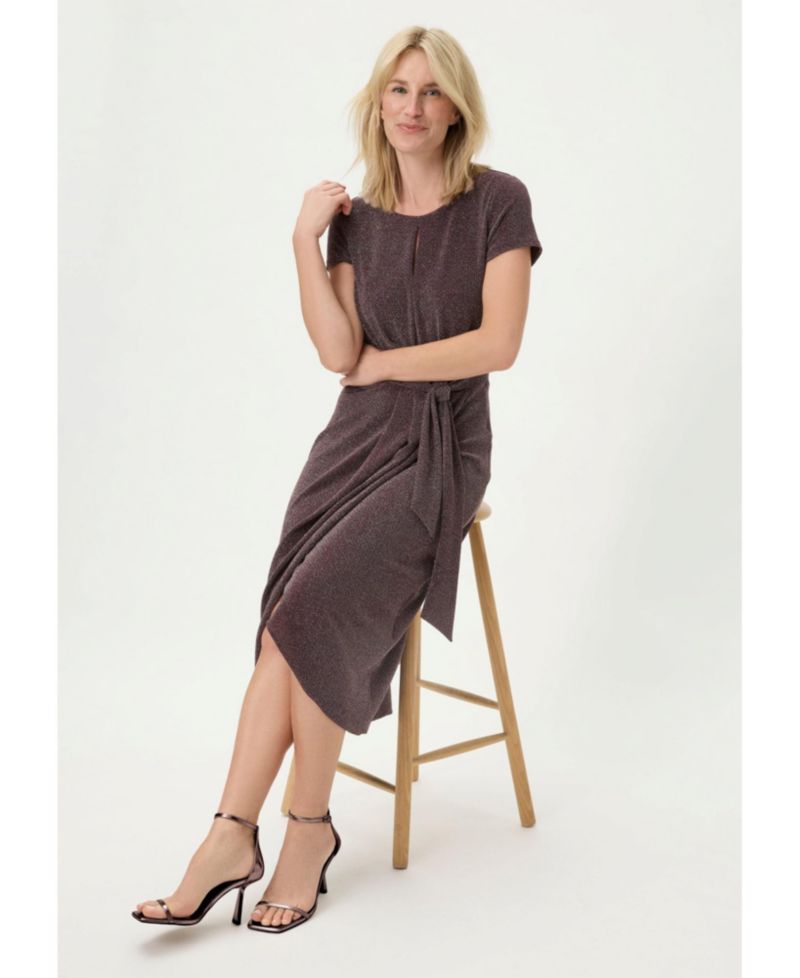 Women's Sparkle Faux Wrap Dress