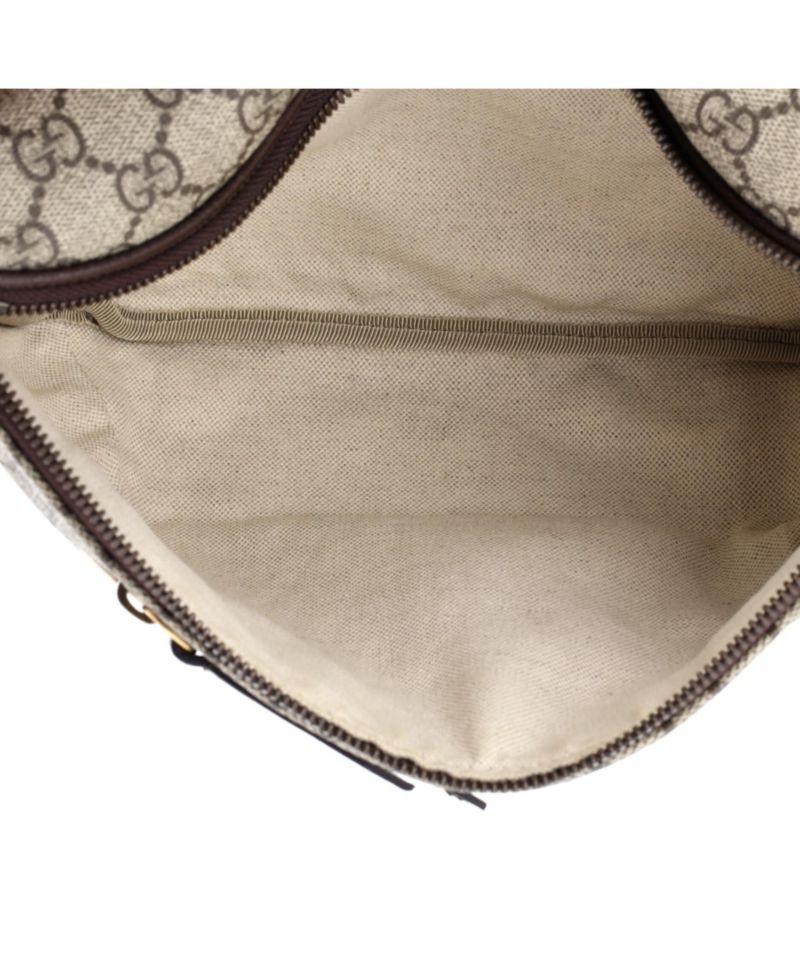 Courrier Zip Belt Bag GG Coated Canvas with Applique