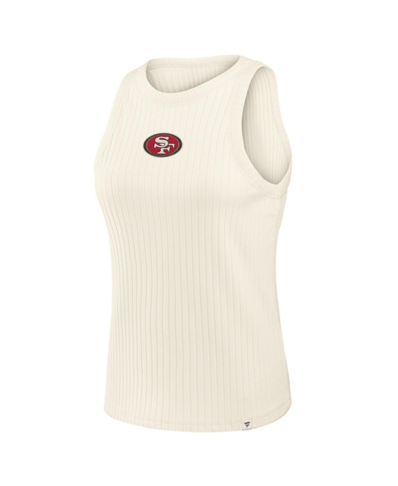Women's San Francisco 49ers Star Play Ribbed Tri-Blend Tank Top