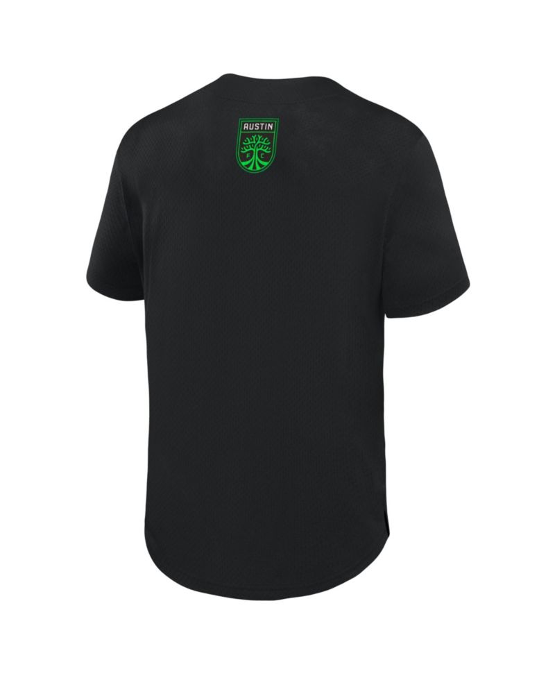 Men's Black Austin FC Maximum Intensity Button-Up Jersey