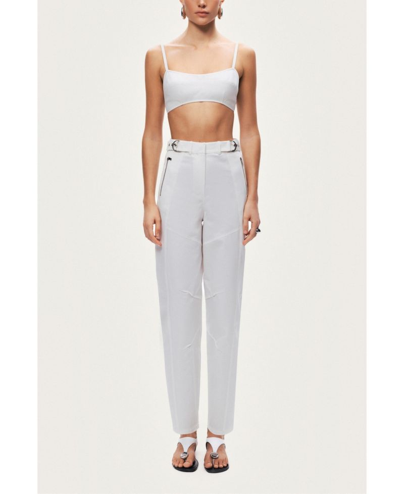 Women's High-Waist Tailored Tapered Pants
