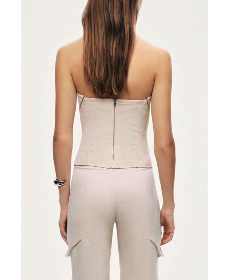Women's Strapless Lace-Up Bustier
