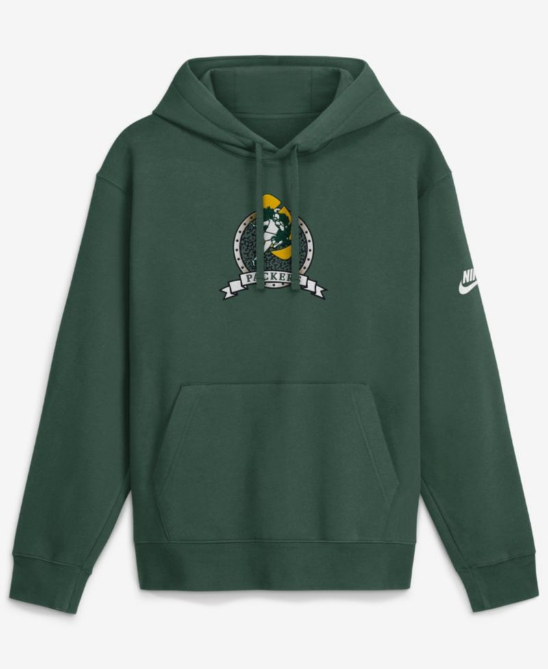 Men's Green Bay Packers Short Pass Rewind Club Fleece Hoodie