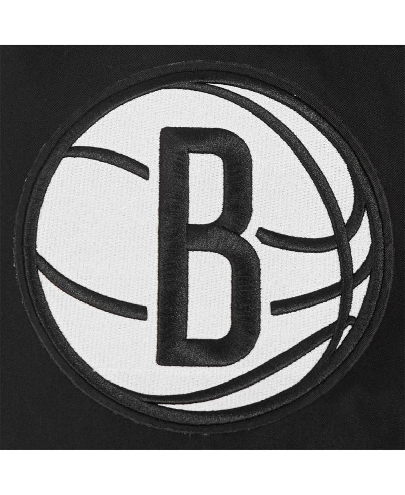 Men's Black Brooklyn Nets Area Code Twill Full-Zip Jacket