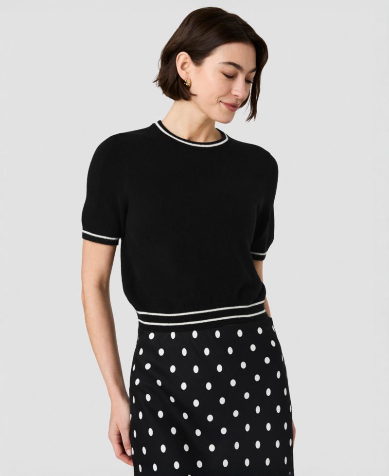 Women's Babysoft Short-Sleeve Rib Stripe Top