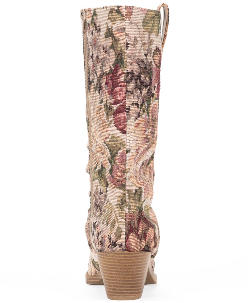 Women's Piippa Floral Tapestry Slouch Mid-Shaft Western Boots