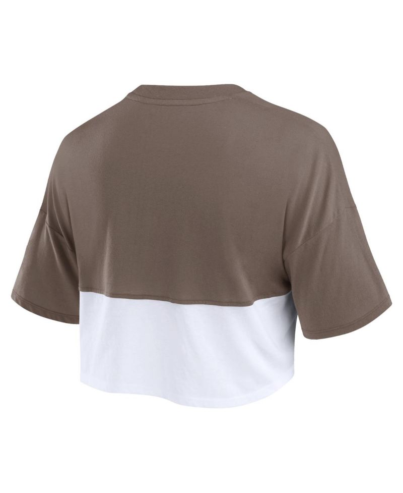 Women's / San Diego Padres Color Split Boxy Cropped T-Shirt