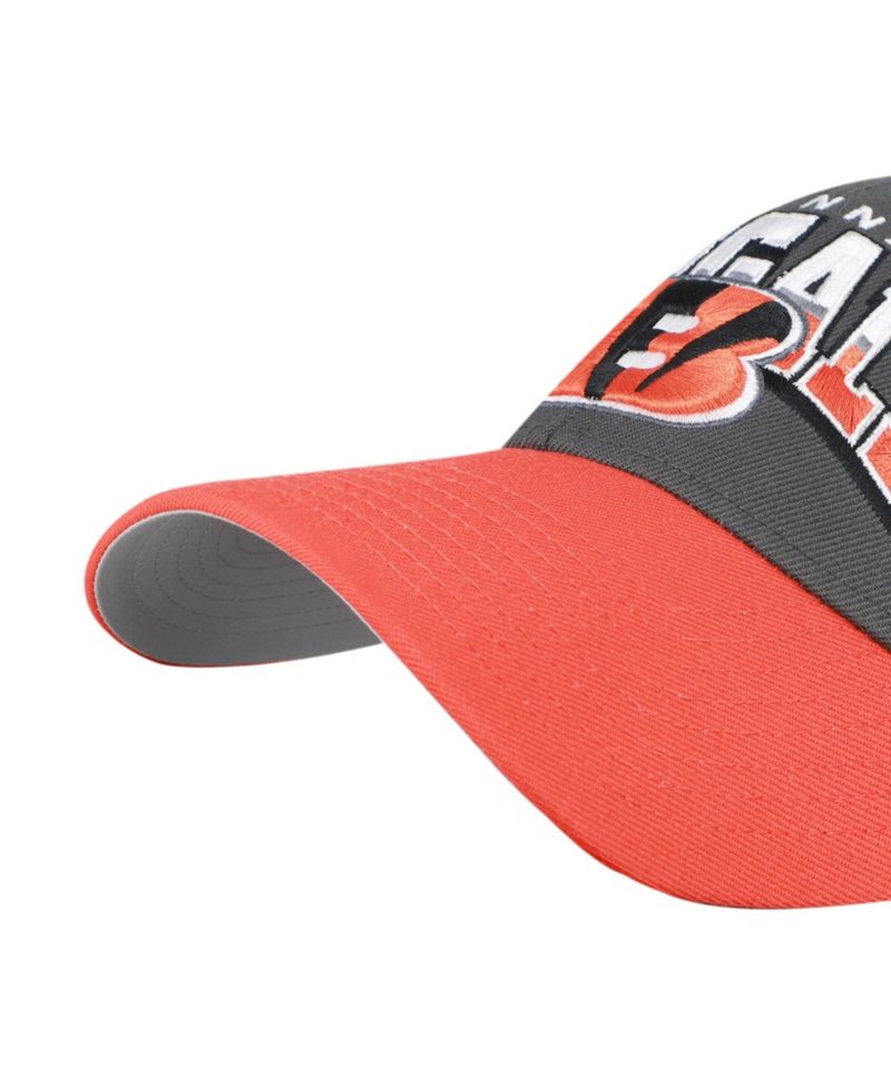 Men's Charcoal Cincinnati Bengals Split Block MVP Adjustable Hat