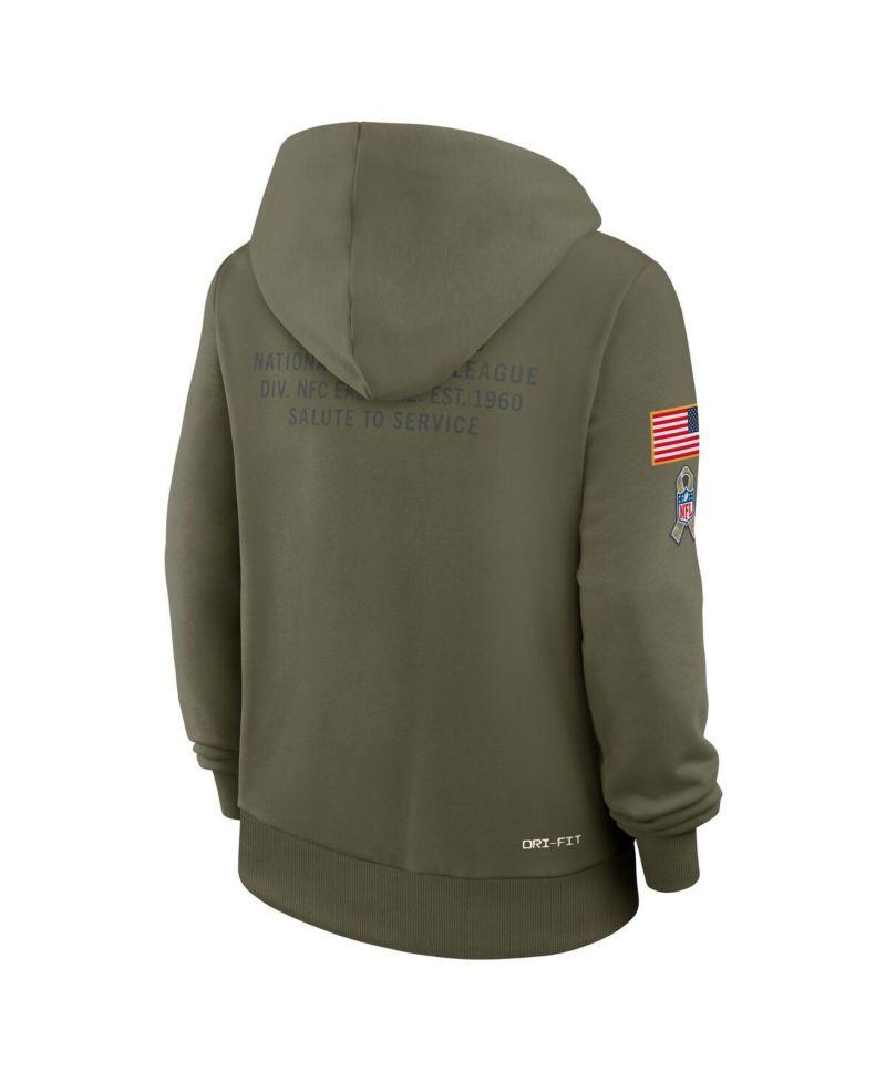 Women's Olive Dallas Cowboys 2025 Salute to Service Sideline Standard Issue Dri-FIT Hoodie