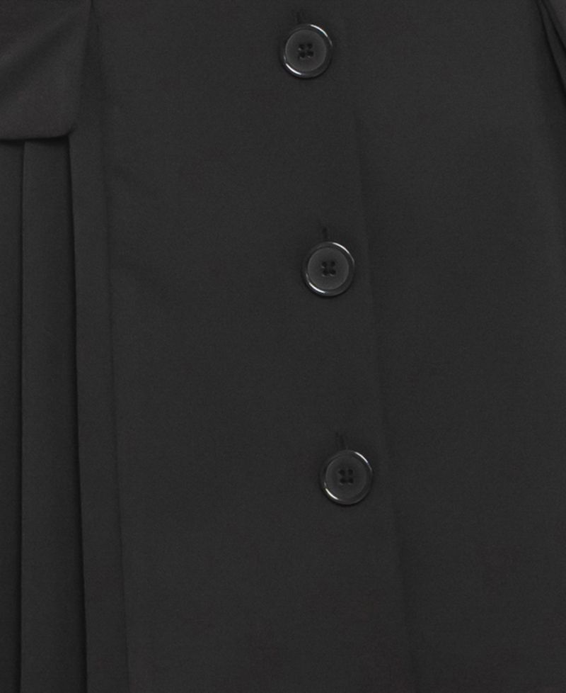 Juniors' Sleeveless Collared Dress with Pleated Skirt