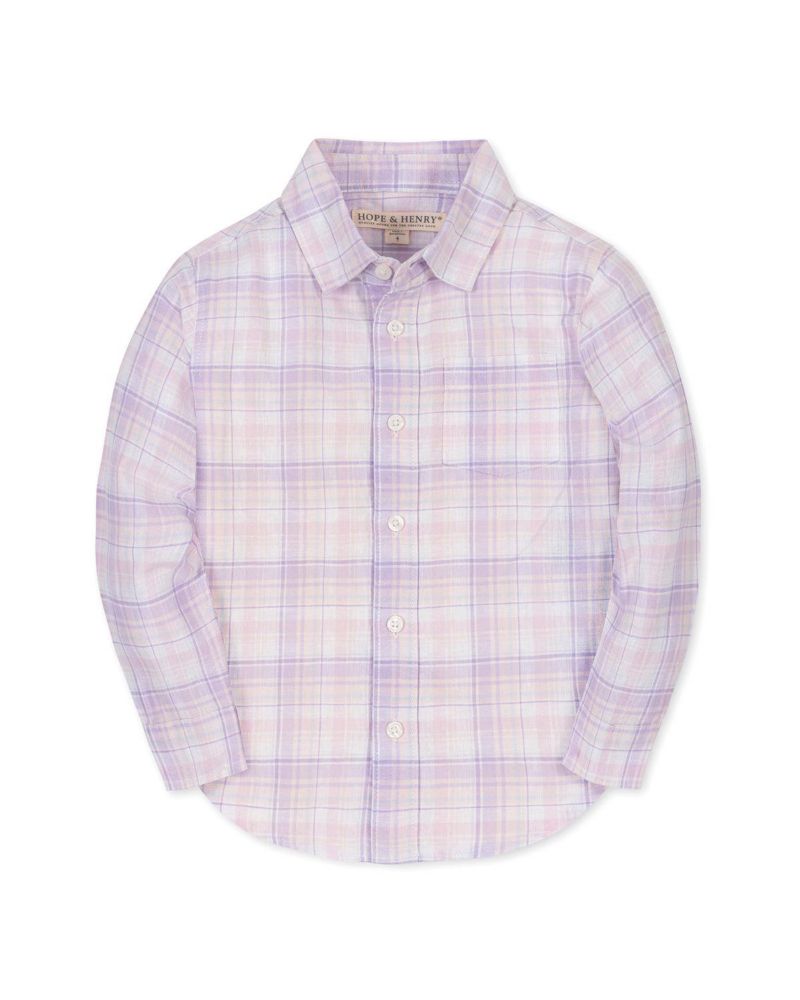 Big Boys Linen Long Sleeve Button Down Shirt