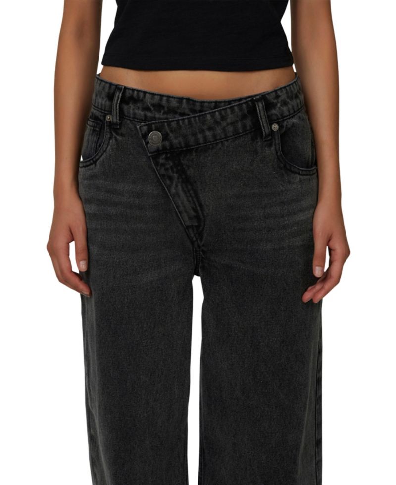 Women's Baggy Vintage Wash Denim Jeans