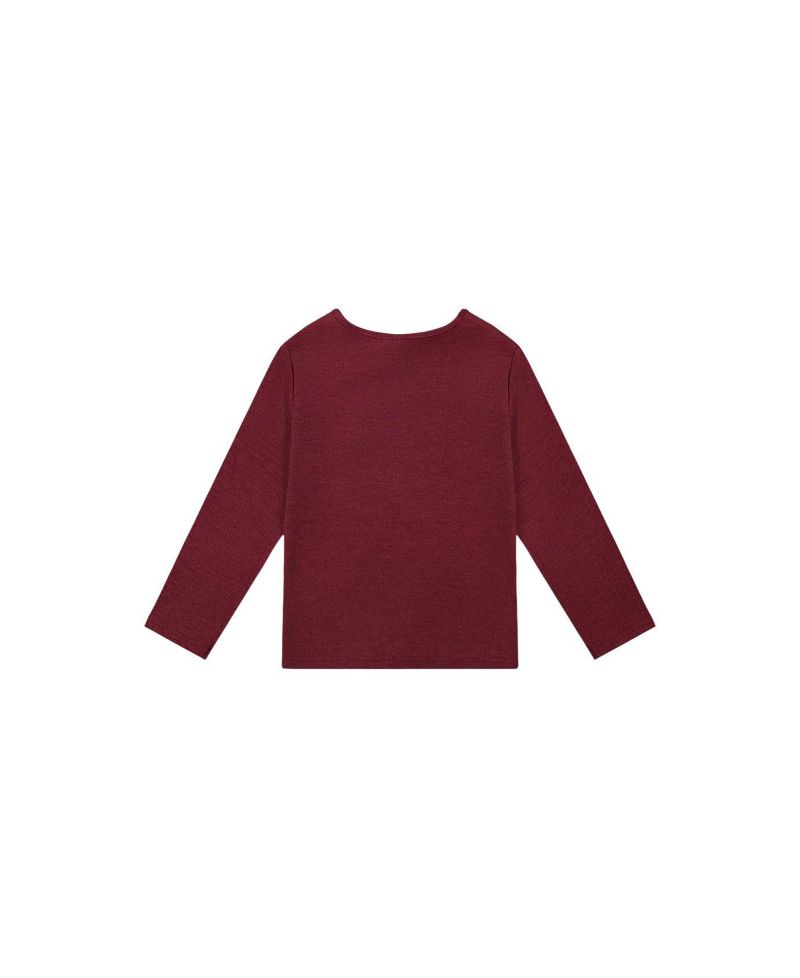 Big Girls 6-14 Brushed Rib Crew Neck Top
