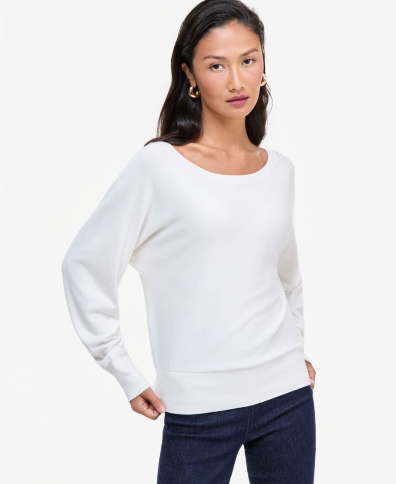 Women's Boat Neck Long-Sleeve Sweater
