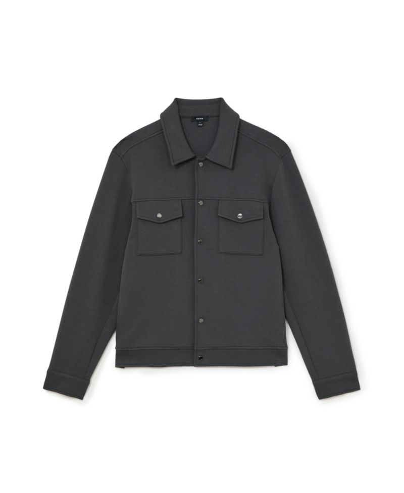Men's Thom Sueded Interlock Jersey Overshirt