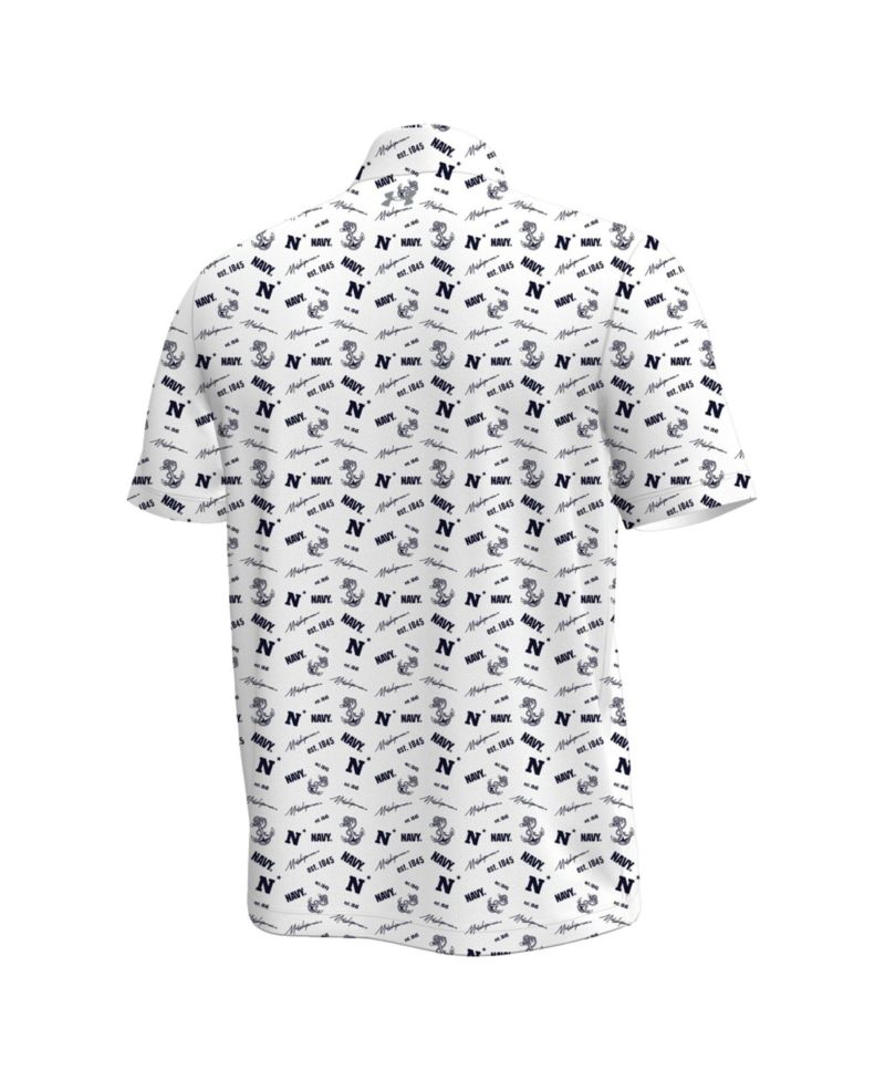 Men's Navy Midshipmen Gameday Armourfuse Classic-Fit Short-Sleeve Polo Shirt